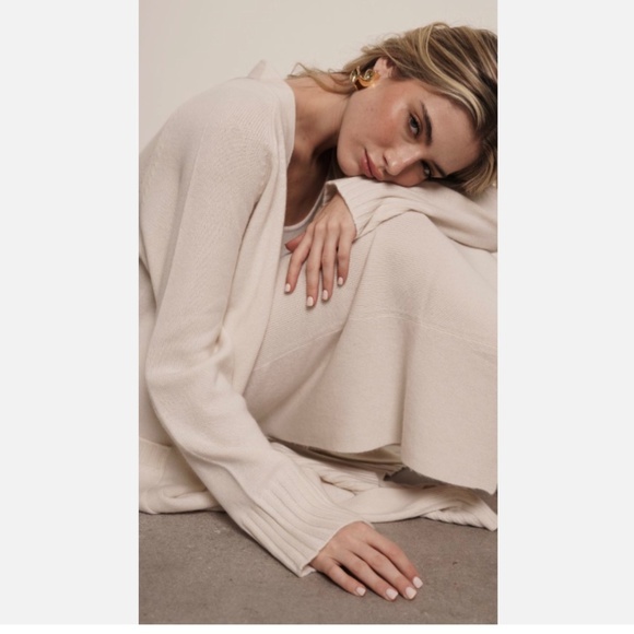 Naked Cashmere Makena Longline Ecru White Cashmere Cardigan, Size M - Picture 13 of 16